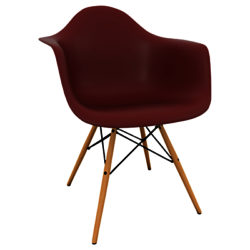 Vitra Eames DAW 43cm Armchair Oxide Red / Light Wood